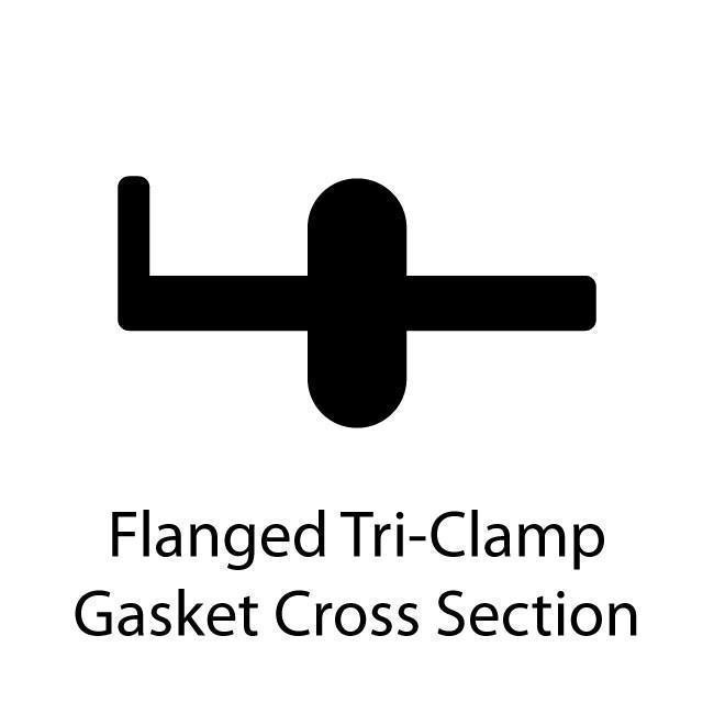 FKM Fluoroelastomer Tri-Clamp Gasket (FLANGED)