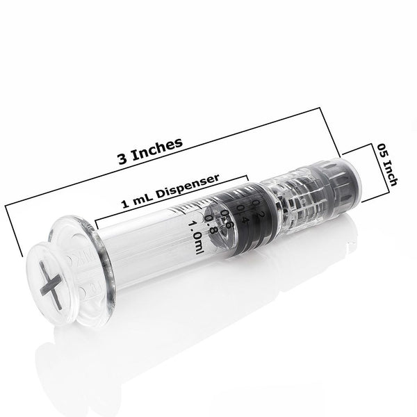 1mL Glass Syringe Applicator Luer Lock w/ Measurements | 1000 Pack