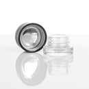 5mL Clear Glass Concentrate Container Jar w/ Black Plastic Lid