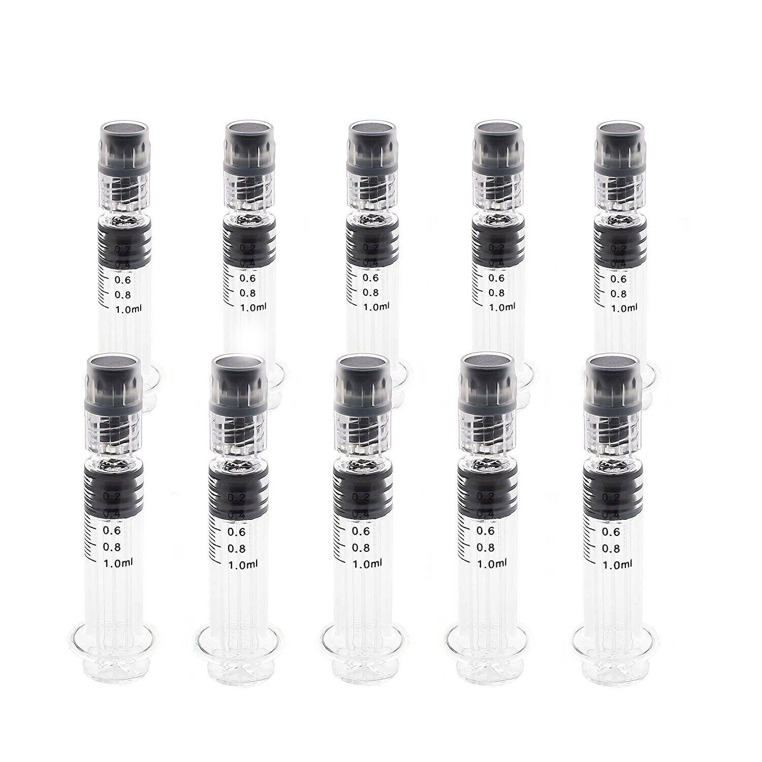 1mL Glass Syringe Applicator Luer Lock w/ Measurements | 1000 Pack