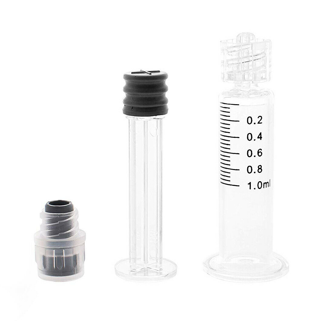 1mL Glass Syringe Applicator Luer Lock w/ Measurements | 1000 Pack