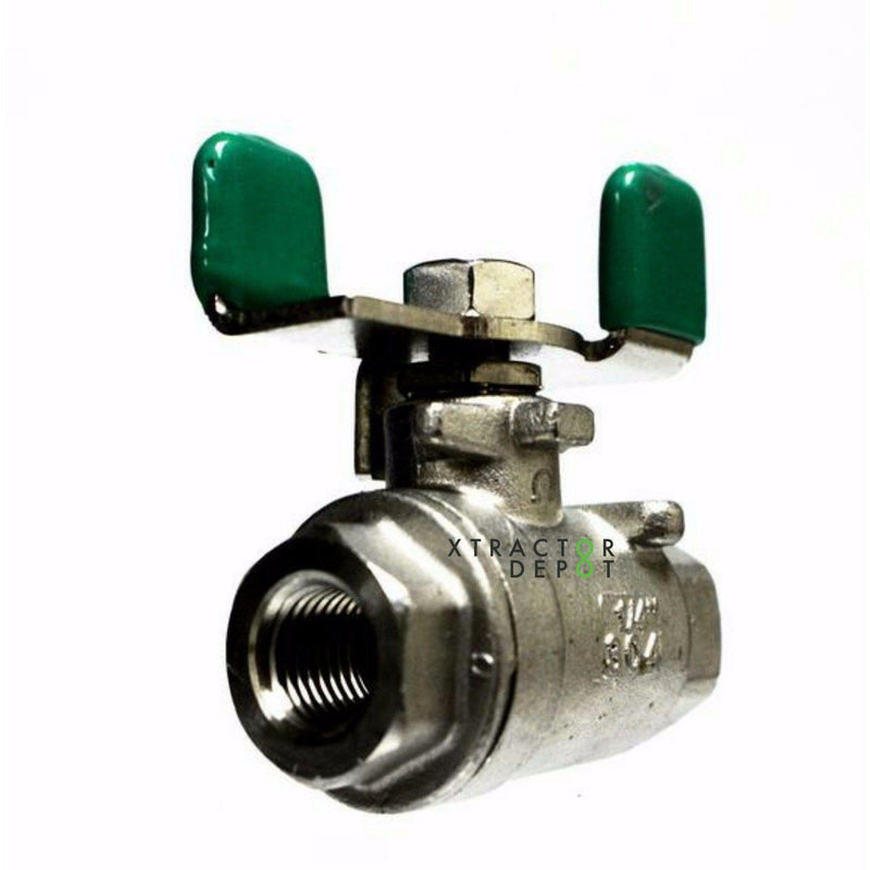 Full Port FNPT Butterfly Ball Valve - Xtractor Depot