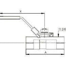 Diagram of Ham-Let Ball Valve assembly