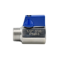 Mini Ball Valve - 1/2" MNPT X FNPT SS316