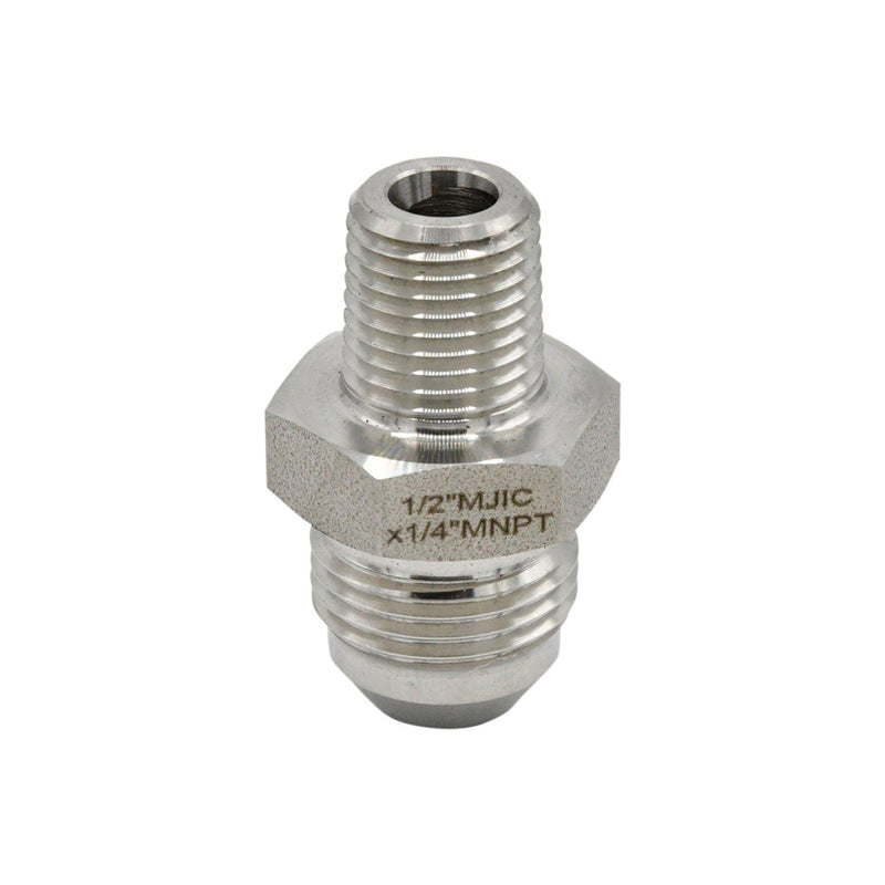 1/2" MJIC x 1/4" MNPT stainless steel fitting