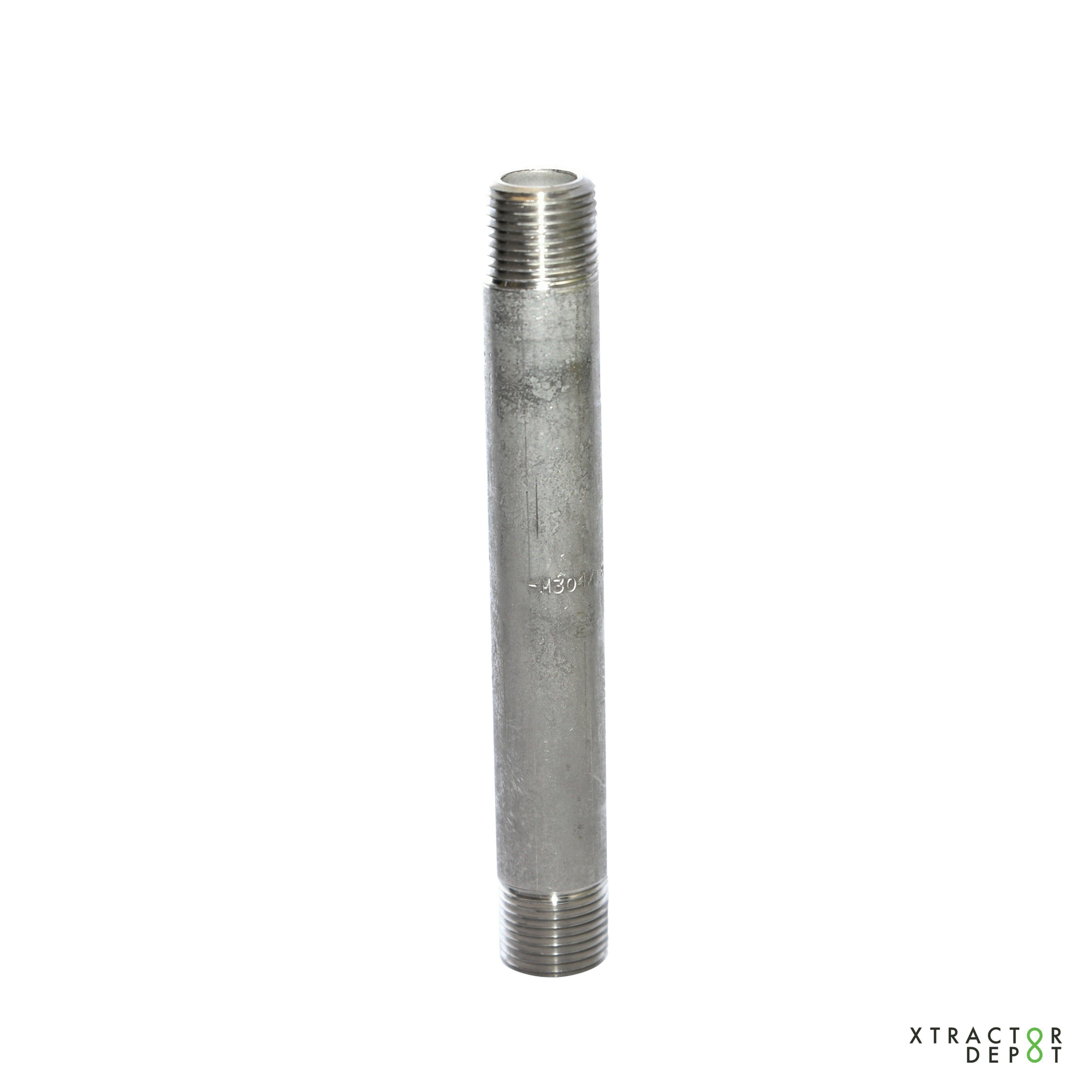 Stainless Steel Straight Pipe with Threading | Xtractor Depot